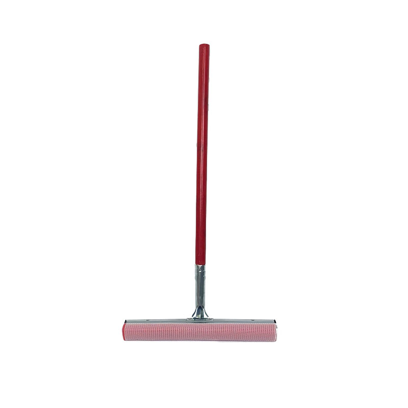 فرشاة ممسحة مطاطية بمقبض خشبي